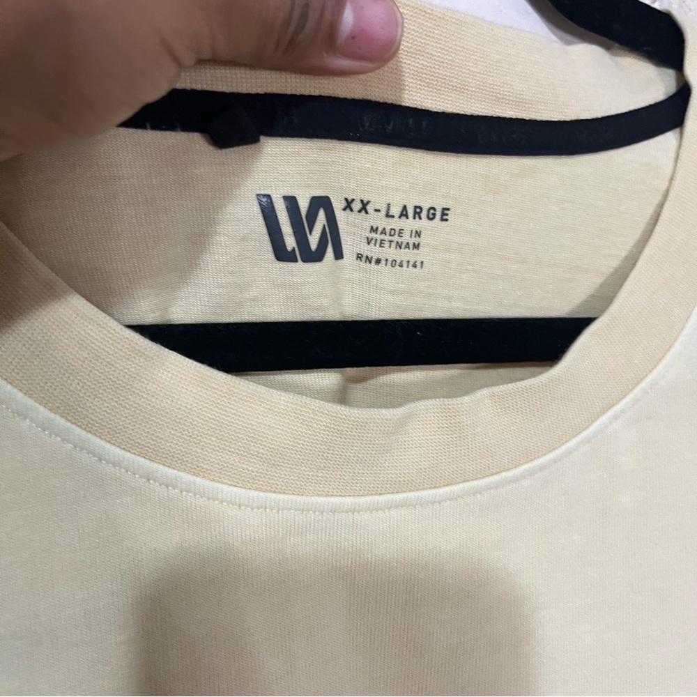 VRST Y2K 90s Yellow Pocket Tee - Mens 2XL - Picture 3 of 6